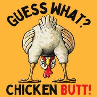 Guess What Chicken Butt Chicken Pom Pom 12in Knit Beanie