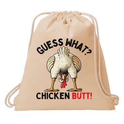Guess What Chicken Butt Chicken Drawstring Bag