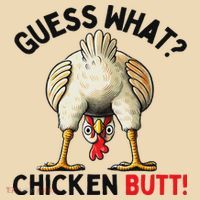 Guess What Chicken Butt Chicken Drawstring Bag