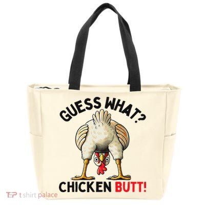 Guess What Chicken Butt Chicken Zip Tote Bag