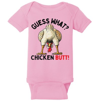Guess What Chicken Butt Chicken Baby Bodysuit