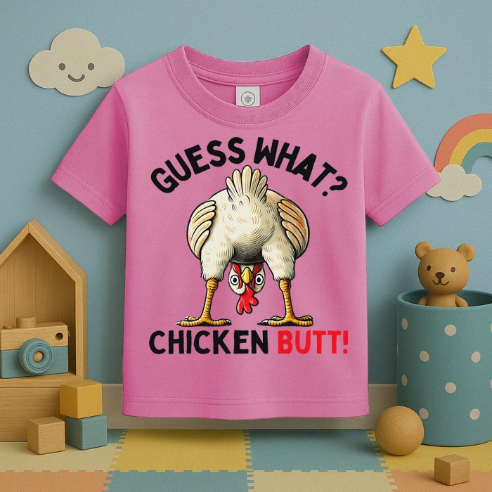 Guess What Chicken Butt Chicken Toddler T-Shirt
