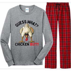 Guess What Chicken Butt Chicken Long Sleeve Pajama Set