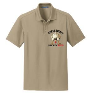 Guess What Chicken Butt Chicken Dry Zone Grid Polo