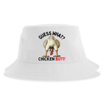 Guess What Chicken Butt Chicken Sustainable Bucket Hat