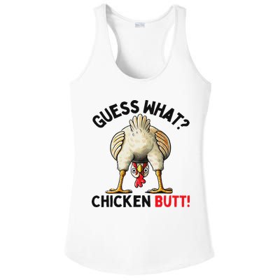 Guess What Chicken Butt Chicken Ladies PosiCharge Competitor Racerback Tank