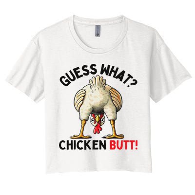 Guess What Chicken Butt Chicken Crop Top