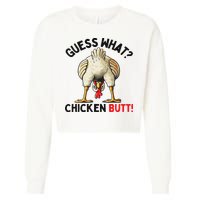 Guess What Chicken Butt Chicken Cropped Pullover Crew