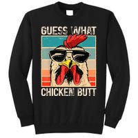 Guess What Chicken Butt | Funny Chicken Meme Tall Sweatshirt