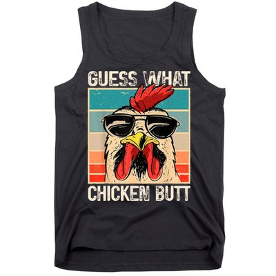 Guess What Chicken Butt | Funny Chicken Meme Tank Top