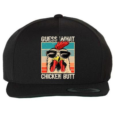 Guess What Chicken Butt | Funny Chicken Meme Wool Snapback Cap