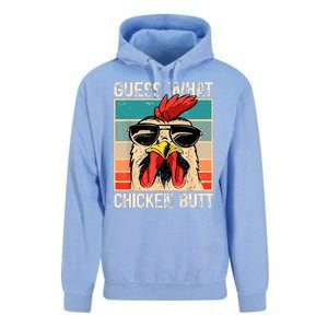 Guess What Chicken Butt | Funny Chicken Meme Unisex Surf Hoodie