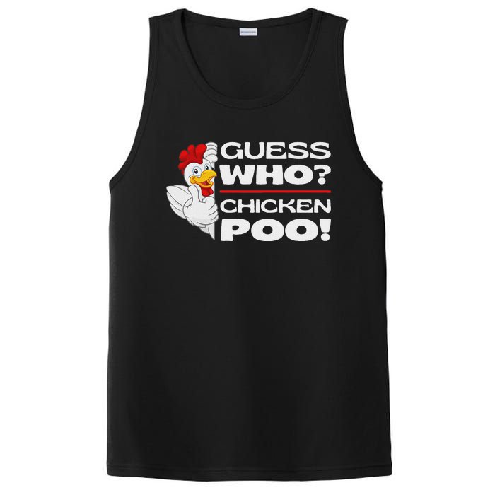 Guess Who Chicken Poo Funny Chickens Jokes Chicken Memes PosiCharge Competitor Tank