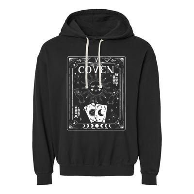 Gothic Witchy Coven Tarot Celestial Bachelorette Matching Garment-Dyed Fleece Hoodie