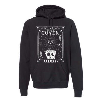 Gothic Witchy Coven Tarot Celestial Bachelorette Matching Premium Hoodie