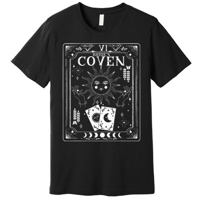 Gothic Witchy Coven Tarot Celestial Bachelorette Matching Premium T-Shirt