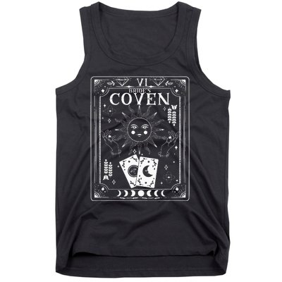 Gothic Witchy Coven Tarot Celestial Bachelorette Matching Tank Top