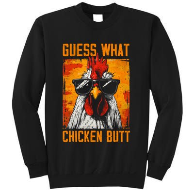 Guess What Chicken Butt Funny Saying Rooster Sweatshirt