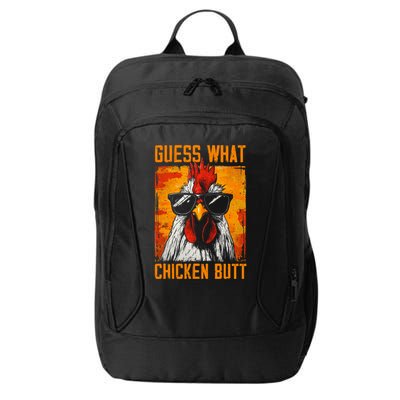 Guess What Chicken Butt Funny Saying Rooster City Backpack