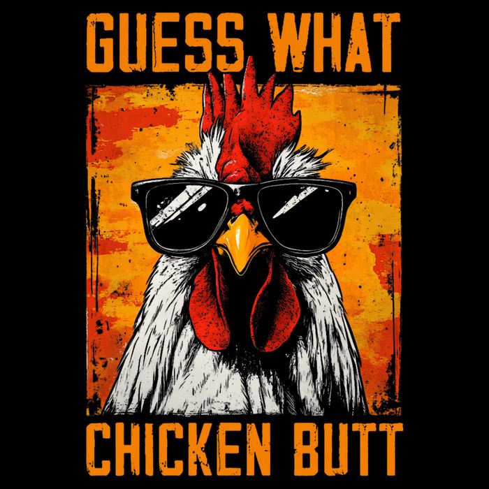 Guess What Chicken Butt Funny Saying Rooster 16 in Basic Backpack