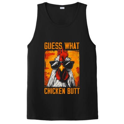 Guess What Chicken Butt Funny Saying Rooster PosiCharge Competitor Tank