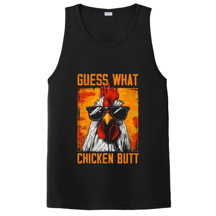 Guess What Chicken Butt Funny Saying Rooster PosiCharge Competitor Tank