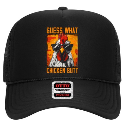 Guess What Chicken Butt Funny Saying Rooster Trucker Hat