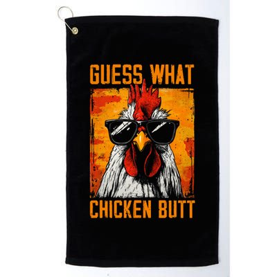 Guess What Chicken Butt Funny Saying Rooster Golf Towel