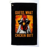 Guess What Chicken Butt Funny Saying Rooster Golf Towel