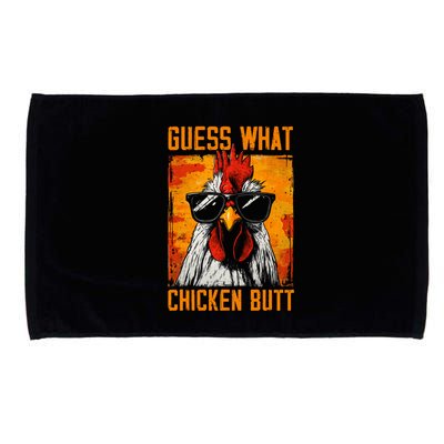 Guess What Chicken Butt Funny Saying Rooster Microfiber Hand Towel