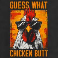 Guess What Chicken Butt Funny Saying Rooster Microfiber Hand Towel