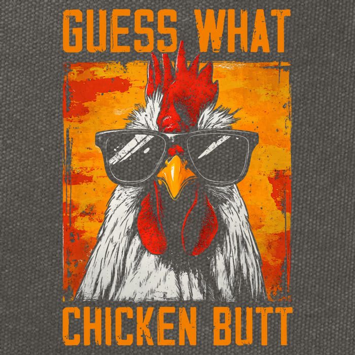 Guess What Chicken Butt Funny Saying Rooster Cotton Canvas Backpack