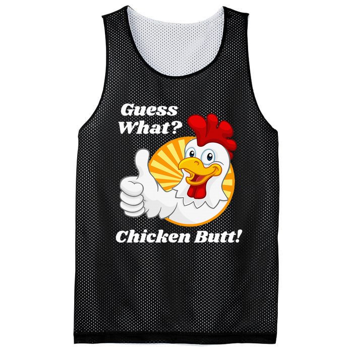 Guess What Chicken Butt Hilarious Mesh Reversible Basketball Jersey Tank