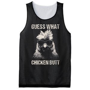 Guess What Chicken Butt Funny Chicken Mesh Reversible Basketball Jersey Tank