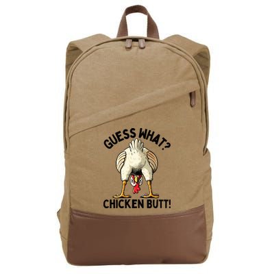 Guess What Chicken Butt! Cotton Canvas Backpack