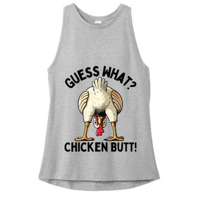 Guess What Chicken Butt! Ladies PosiCharge Tri-Blend Wicking Tank