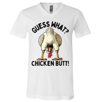 Guess What Chicken Butt! V-Neck T-Shirt