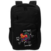 Guess What Chicken Butt Guess Why Chicke Thigh Guess Who Poo Gift Impact Tech Backpack