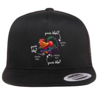Guess What Chicken Butt Guess Why Chicke Thigh Guess Who Poo Gift Flat Bill Trucker Hat