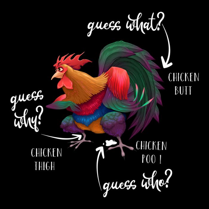 Guess What Chicken Butt Guess Why Chicke Thigh Guess Who Poo Gift Flat Bill Trucker Hat
