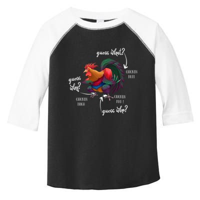 Guess What Chicken Butt Guess Why Chicke Thigh Guess Who Poo Gift Toddler Fine Jersey T-Shirt