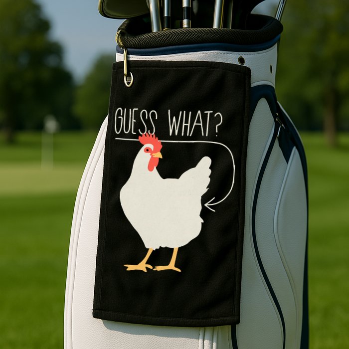 Guess What Chicken Butt Golf Towel