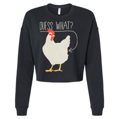 Guess What Chicken Butt Cropped Pullover Crew