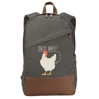 Guess What Chicken Butt Cotton Canvas Backpack