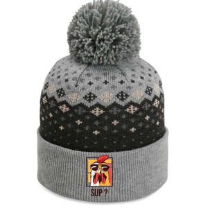 Guess What Chicken Butt Funny The Baniff Cuffed Pom Beanie