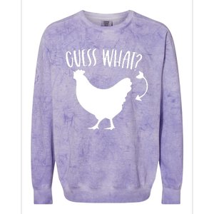 Guess What Chicken Butt Funny Rhyme Song Chicken Lovers Colorblast Crewneck Sweatshirt