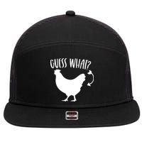 Guess What Chicken Butt Funny Rhyme Song Chicken Lovers 7 Panel Mesh Trucker Snapback Hat