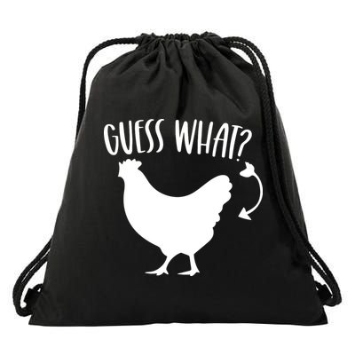 Guess What Chicken Butt Funny Rhyme Song Chicken Lovers Drawstring Bag