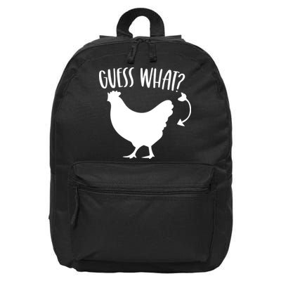 Guess What Chicken Butt Funny Rhyme Song Chicken Lovers 16 in Basic Backpack