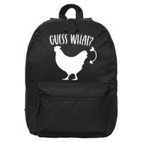Guess What Chicken Butt Funny Rhyme Song Chicken Lovers 16 in Basic Backpack